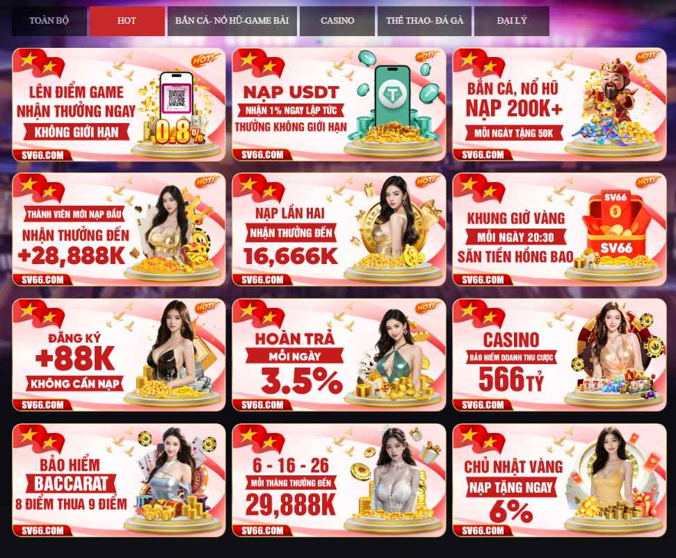 SV66 và khuyến mãi HOT cho thành viên mới