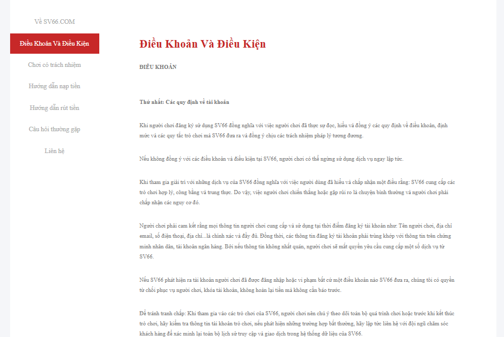 Thông tin bảo mật an toàn  dành cho anh em tại nhà cái SV66